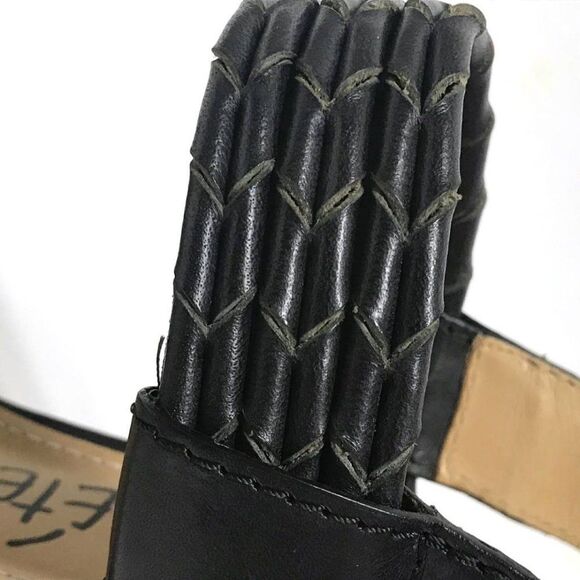 LANVIN Leather WOOD Heels Sandals 40 9 9.5 $1290 - Picture 4 of 12